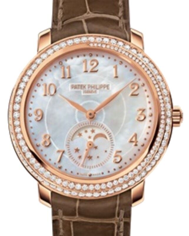 Patek Philippe Complications 33.3mm 4968R-001 Rose Gold White Mother of Pearl