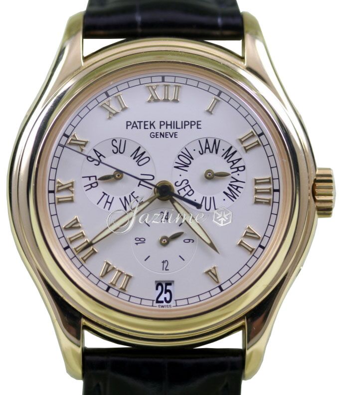 Patek Philippe Annual Calendar 37 mm 5035J Yellow Gold Ivory / Cream
