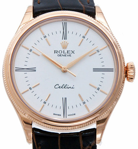Rolex Cellini Time 39 mm 50505 Rose Gold White