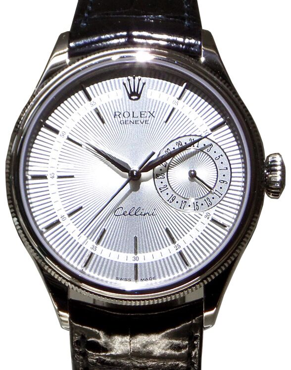 Rolex Cellini Date 39 mm 50519-SLV White Gold Silver
