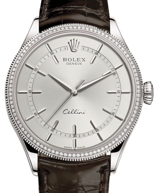 Rolex Cellini Time 39 mm 50609RBR-0009 White Gold/Diamonds Rhodium