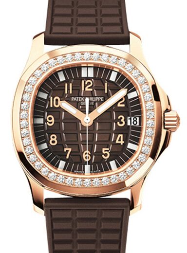 Patek Philippe Aquanaut 40 mm 5068R-001 Rose Gold/Diamonds Brown