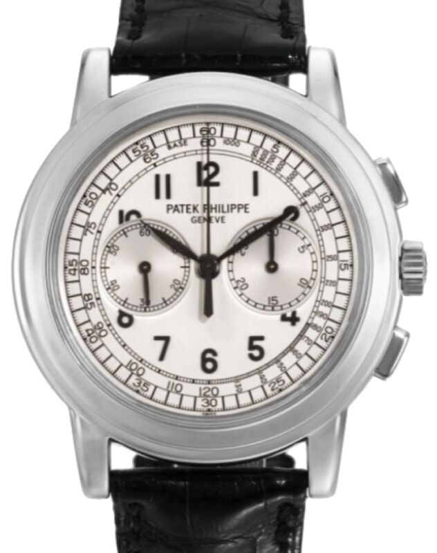 Patek Philippe Chronograph 42 mm 5070G-001 White Gold Silver