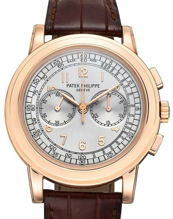 Patek Philippe Chronograph 42 mm 5070R-001 Rose Gold Silver