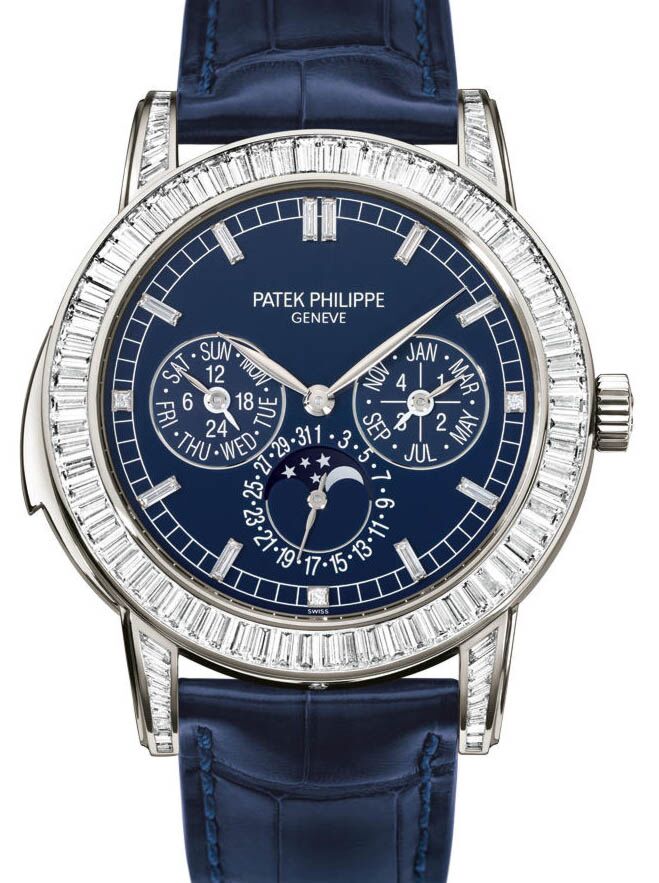 Patek Philippe Grand Complications 42 mm 5073P-010 bnib Platinum/Diamonds Blue
