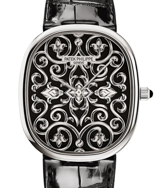 Patek Philippe Golden Ellipse 34 mm 5738/51G-001 White Gold Black