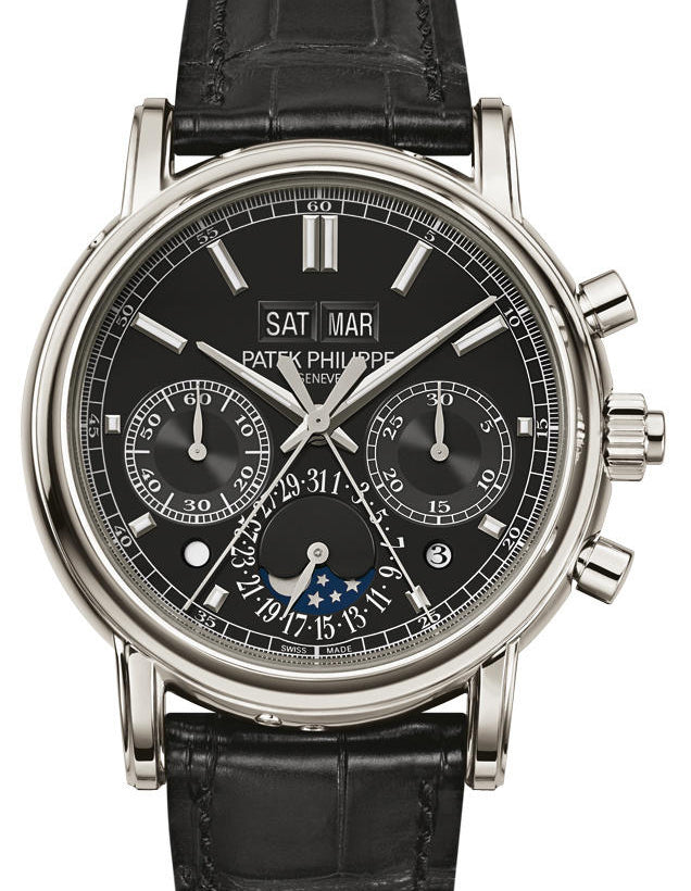Patek Philippe Grand Complications Platinum Perpetual Calendar Split Second Black Dial 5204P-011