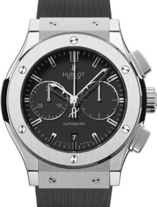 Hublot Classic Fusion Chronograph 521.NX.1170.RX Black Index Titanium & Rubber 45mm BRAND NEW