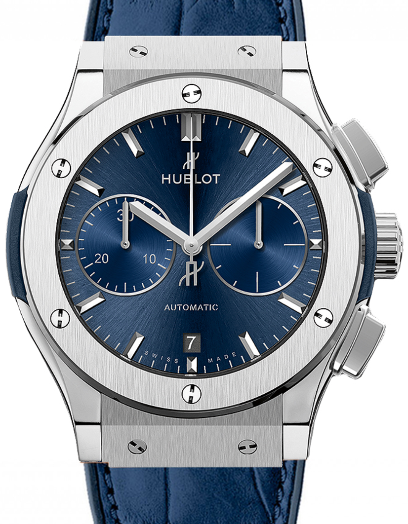 Hublot Classic Fusion Chronograph Titanium Blue 45mm 521.NX.7170.LR - BRAND NEW