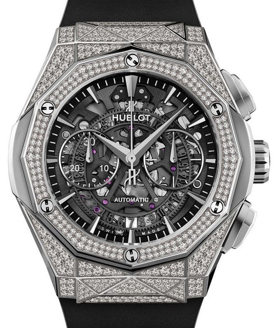 Hublot Classic Fusion Orlinski Aerofusion Chronograph Titanium Pave Diamonds 45mm 525.NX.0170.RX.1704.ORL18