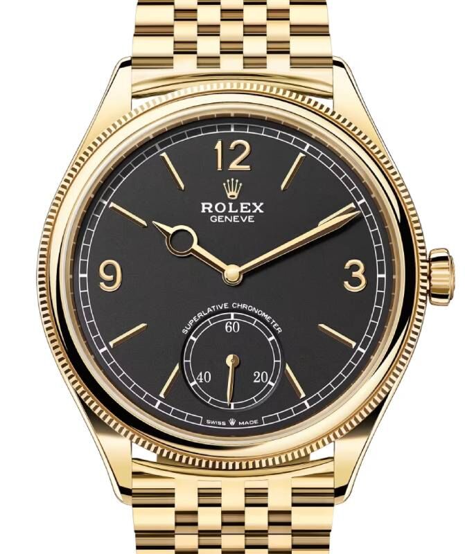 Rolex Perpetual 1908 39 mm 52508BB Yellow Gold Black