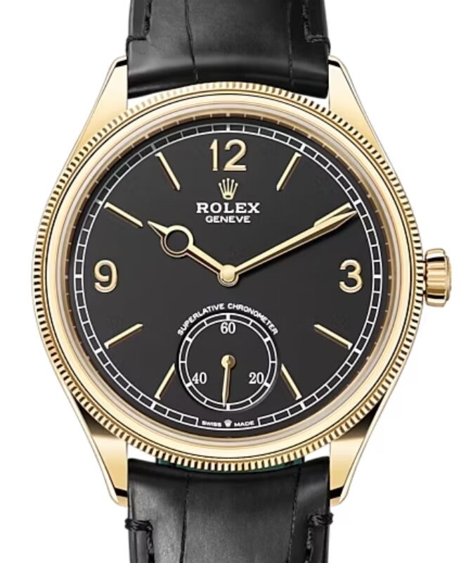 Rolex Perpetual 1908 39 mm 52508B Yellow Gold Black