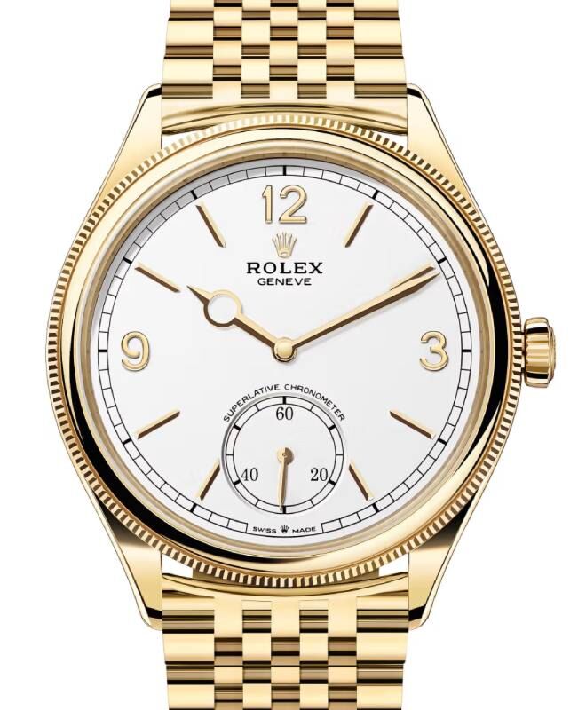 Rolex Perpetual 1908 39 mm 52508WB Yellow Gold White