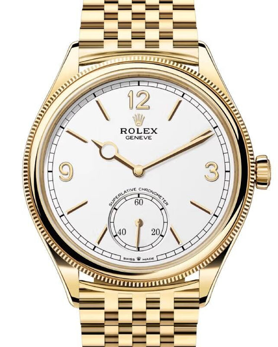 Rolex Perpetual 1908 39 mm 52508WB Yellow Gold White