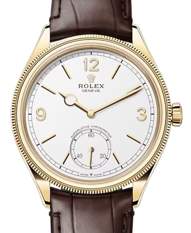 Rolex Perpetual 1908 39 mm 52508W Yellow Gold White
