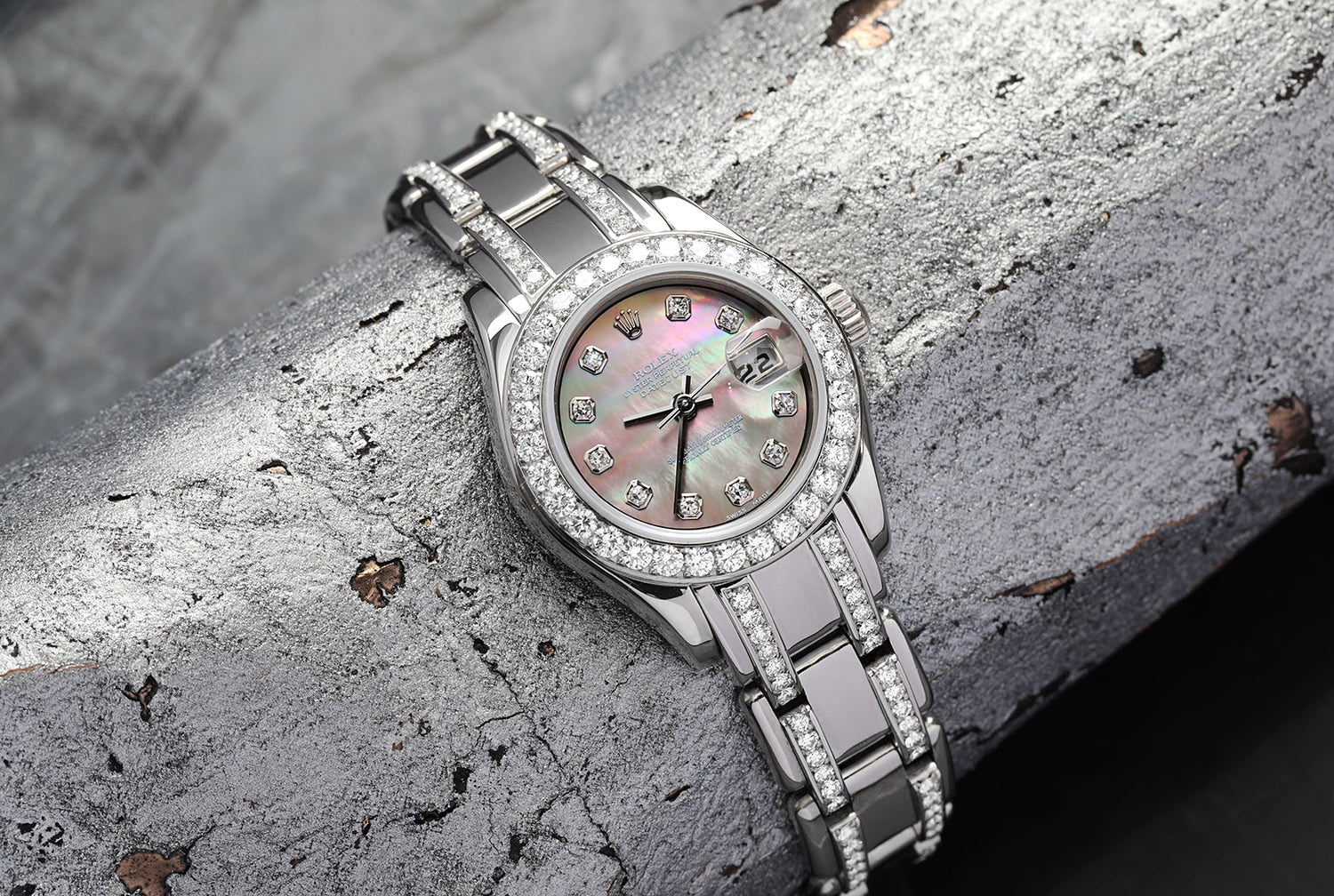 Rolex Pearlmaster 29 29 mm 80319 Black Mother of Pearl Roman White Gold Black Mother of Pearl