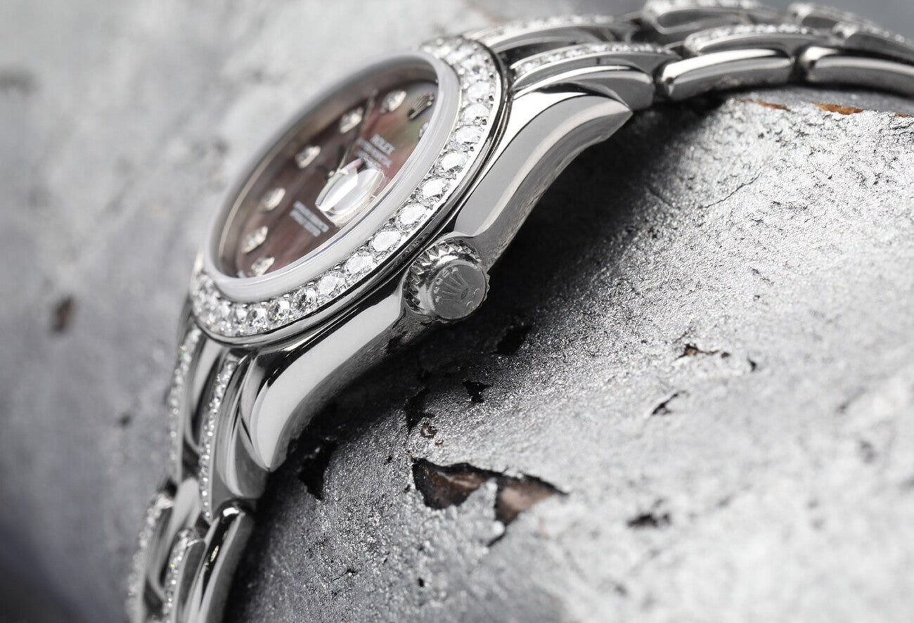 Rolex Pearlmaster 29 29 mm 80299 Black Jubilee Diamond White Gold Black