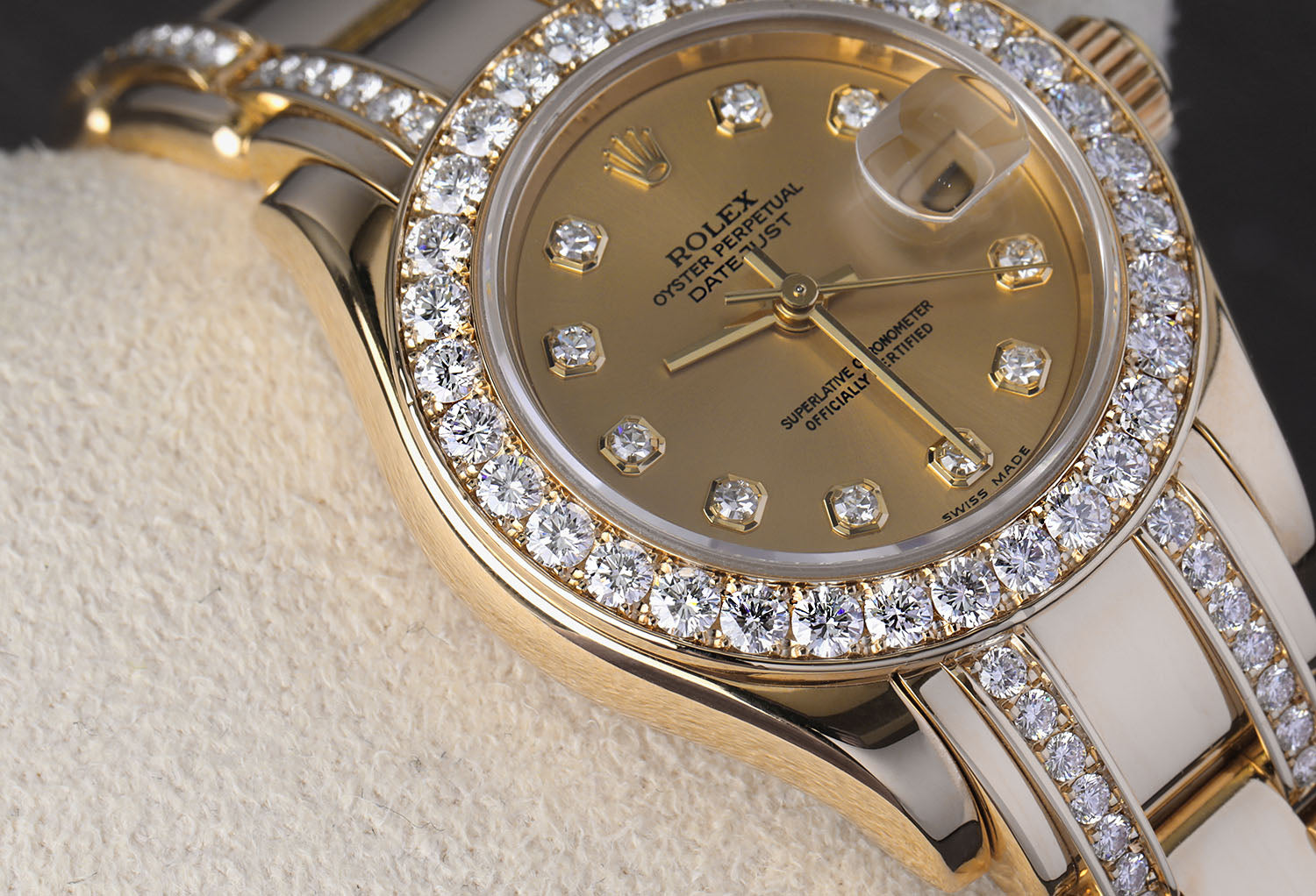 Rolex Pearlmaster 29 29 mm 80298 Champagne Yellow Gold Champagne