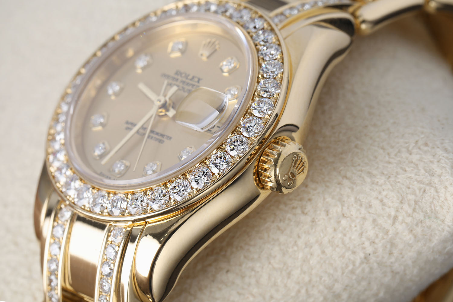 Rolex Pearlmaster 29 29 mm 80298 Silver Diamond Yellow Gold Silver