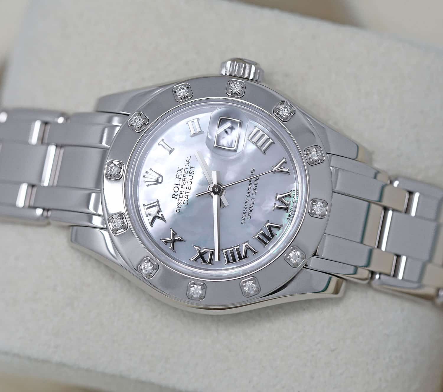 Rolex Pearlmaster 29 29 mm 80319 White Mother of Pearl Roman White Gold White Mother of Pearl
