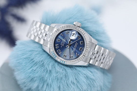Rolex Lady-Datejust 26 26 mm 179174-BLSODDJ Steel/White Gold Blue