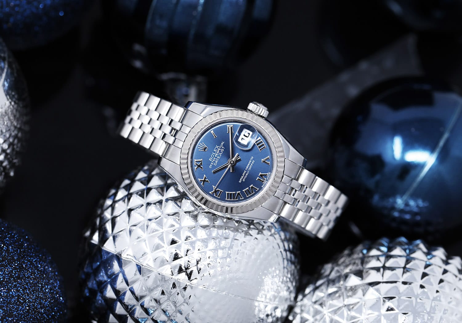 Rolex Lady-Datejust 26 26 mm 179174-BLUCAJ Steel/White Gold Blue