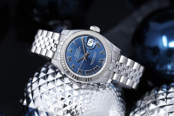 Rolex Lady-Datejust 26 26 mm 179174-BLUDJ Steel/White Gold Blue