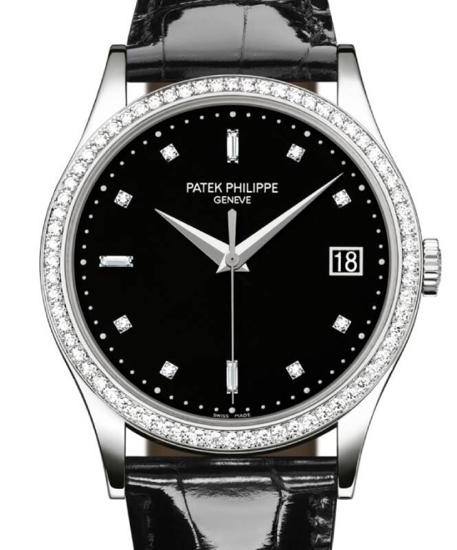 Patek Philippe Calatrava 38 mm 5297G-001 White Gold/Diamonds Black