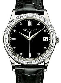 Patek Philippe Calatrava 38 mm 5298P-012 Platinum/Diamonds Black