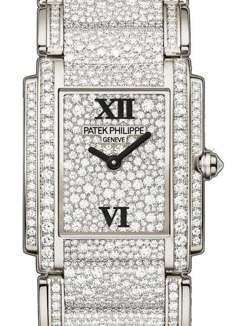 Patek Philippe Twenty~4 Medium 40 mm 4910/52G White Gold/Diamonds Diamond Pave