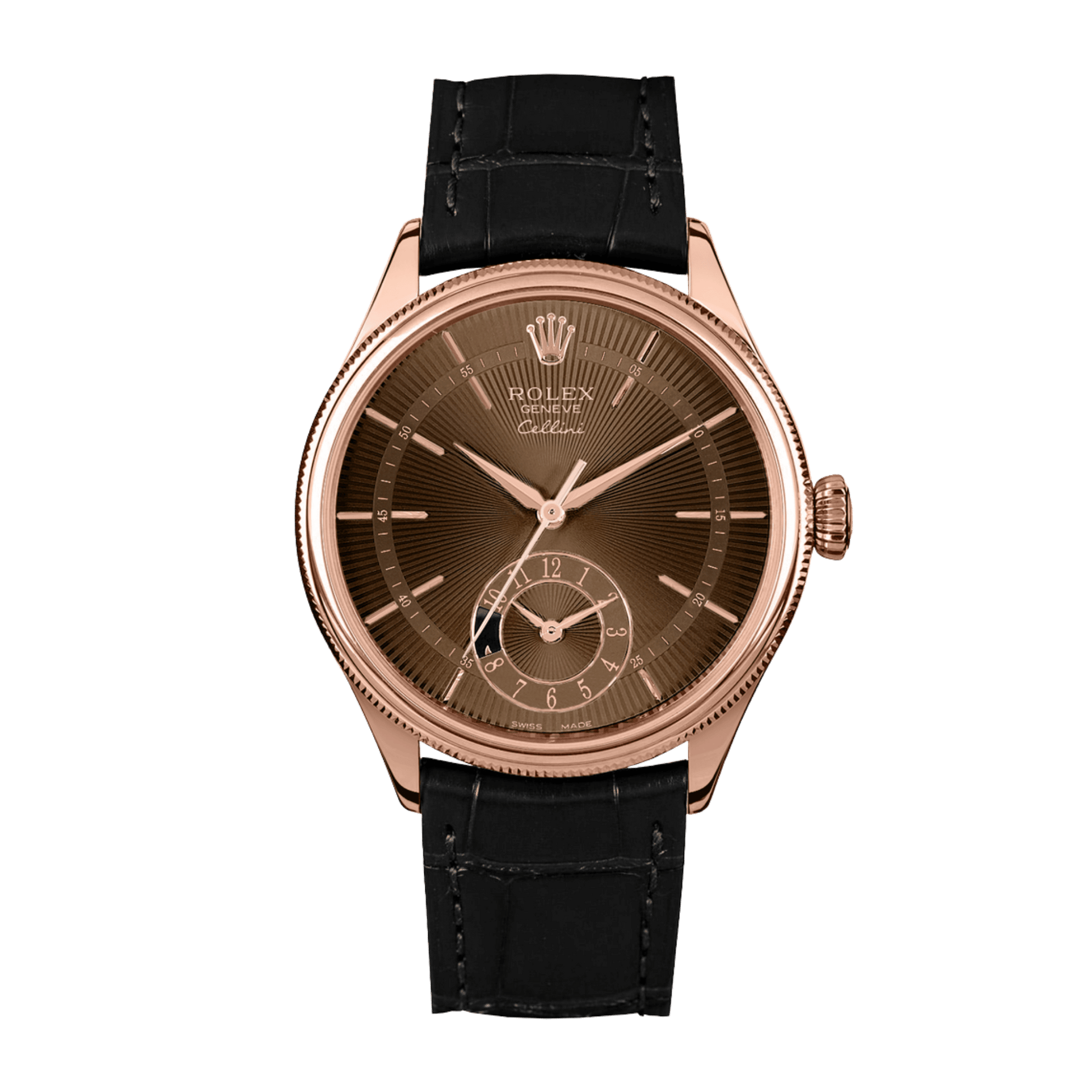 Rolex Cellini Time 39 mm 50525 Rose Gold Brown