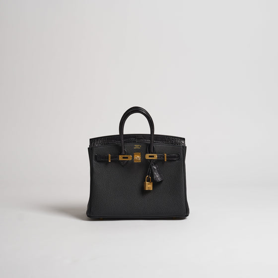 Hermes Birkin 25 Togo Black Gold Hardware BRAND NEW