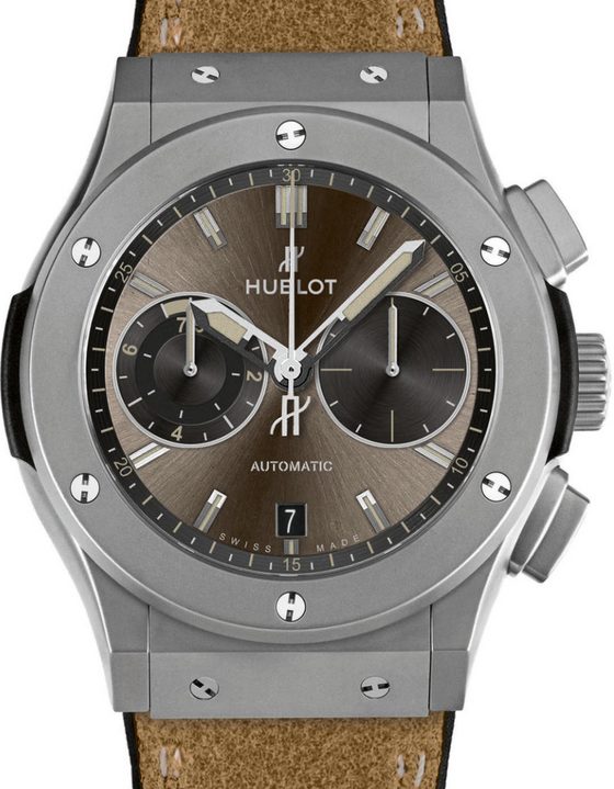 Hublot Classic Fusion Chronograph 537.NI.7417.VR Bronze Index Titanium & Leather 45mm BRAND NEW