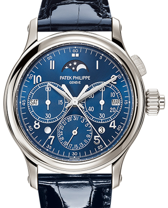 Patek Philippe Grand Complications 5372P-001 Blue Arabic Platinum Leather 38.3mm Manual-Wind - BRAND NEW