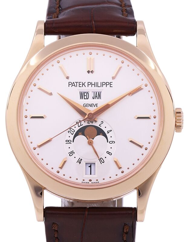 Patek Philippe Complications 38.5 mm 5396R-011P Rose Gold Silver Opaline