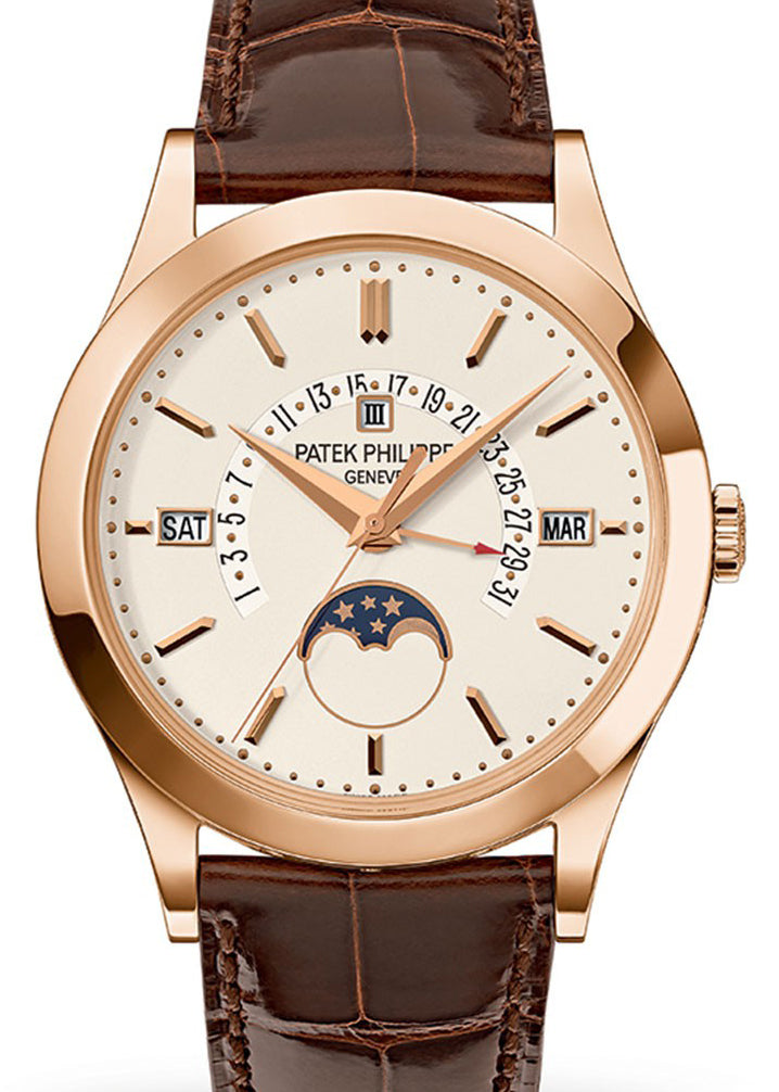 Patek Philippe Grand Complications Retrograde Perpetual Calendar Silver Opaline Dial 5496R-001