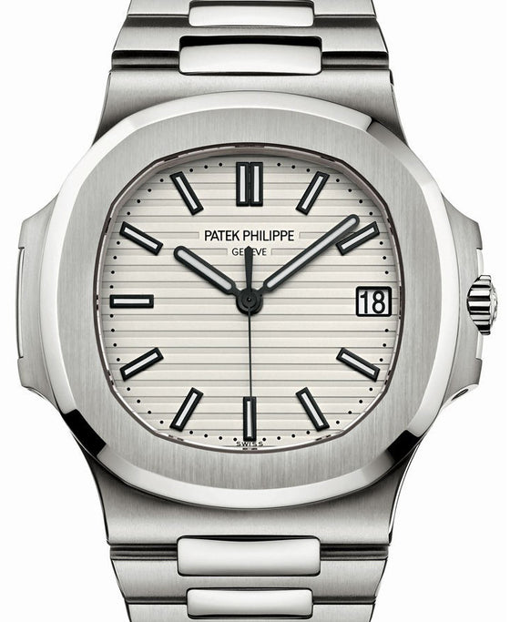 Patek Philippe Nautilus Date Sweep Seconds Automatic Stainless Steel 40mm White Dial Steel Bracelet 5711/1A-011