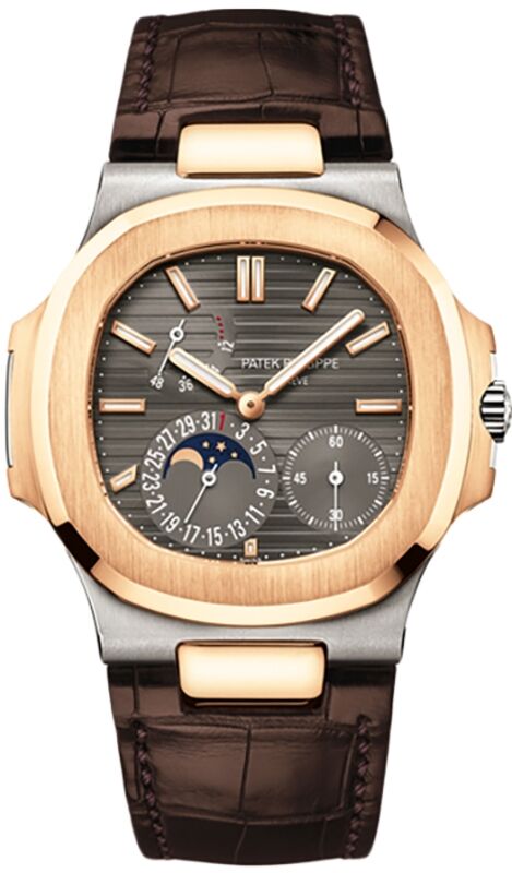 Patek Philippe Nautilus 40 mm 5712GR-001 Yellow Gold/Diamonds Grey