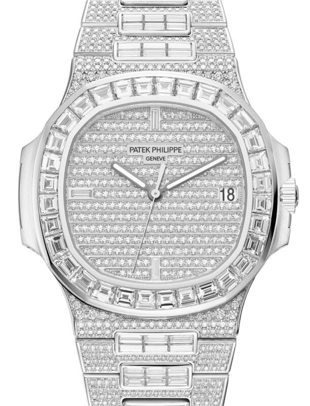 Patek Philippe Nautilus 40 mm 571910G010 White Gold/Diamonds Diamond Pave