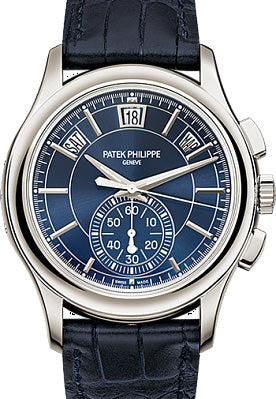 Patek Philippe Complications Annual Calendar Chronograph Platinum Blue Dial 5905P-001