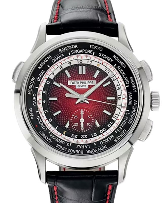Patek Philippe Complications World Time 39.5 mm 5930G-011 White Gold Red