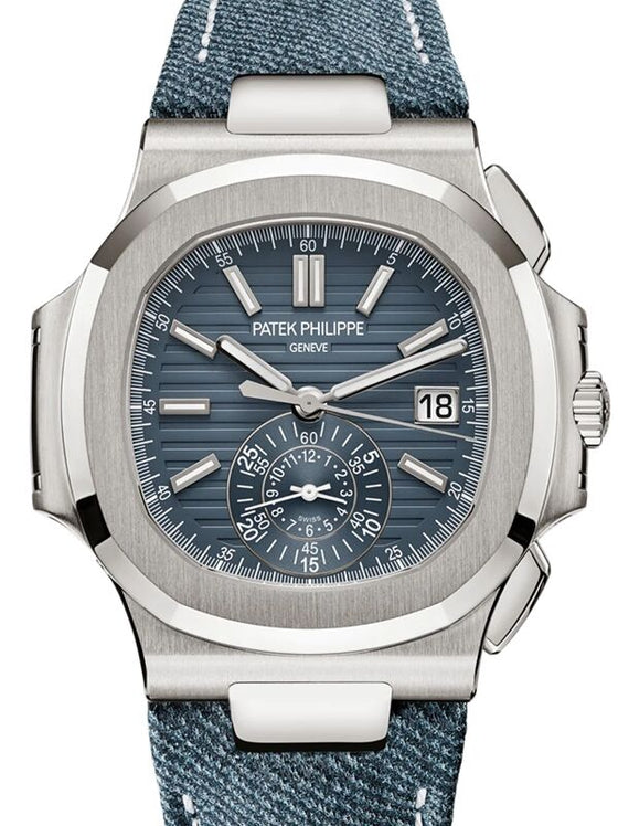Patek Philippe Nautilus 40 mm 5980/60G-001 White Gold Blue
