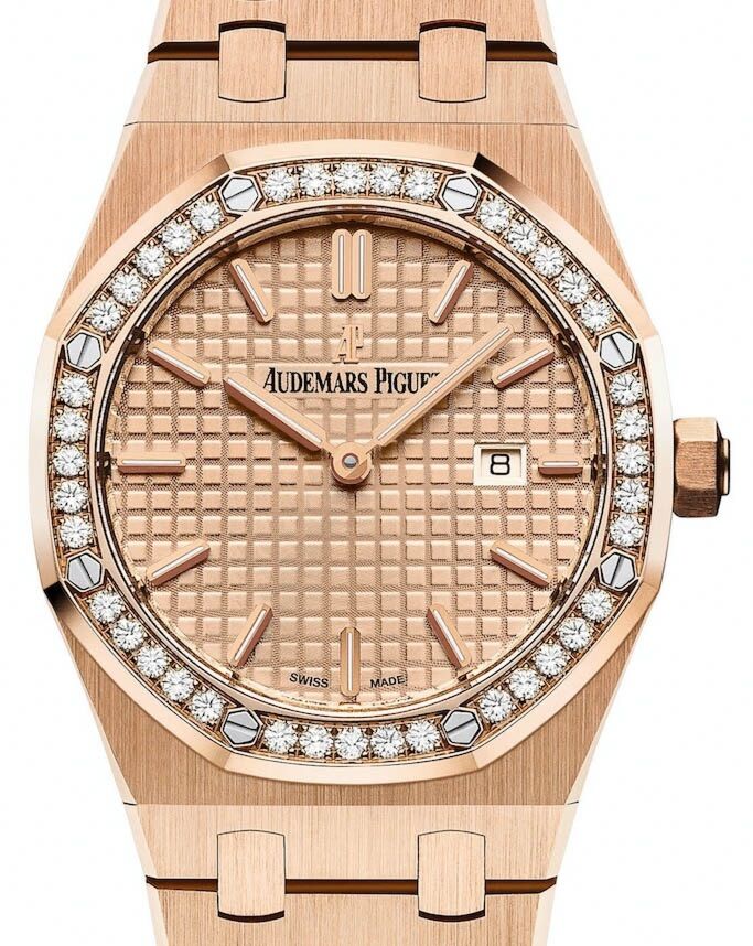 Audemars Piguet Royal Oak Quartz 33 mm 67651OR.ZZ.1261OR.03 Rose Gold/Diamonds Pink