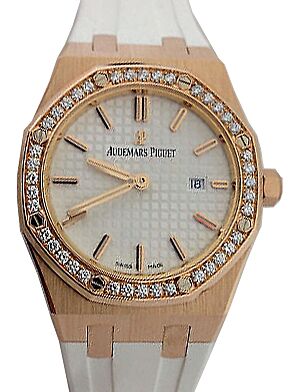 Audemars Piguet Royal Oak 33 mm 67651OR.ZZ.D010CA.01 Rose Gold/Diamonds Analog