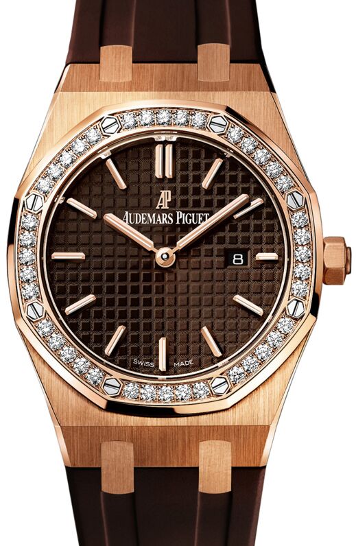 Audemars Piguet Royal Oak 33 mm 67651OR.ZZ.D080CA.01 Rose Gold/Diamonds Analog