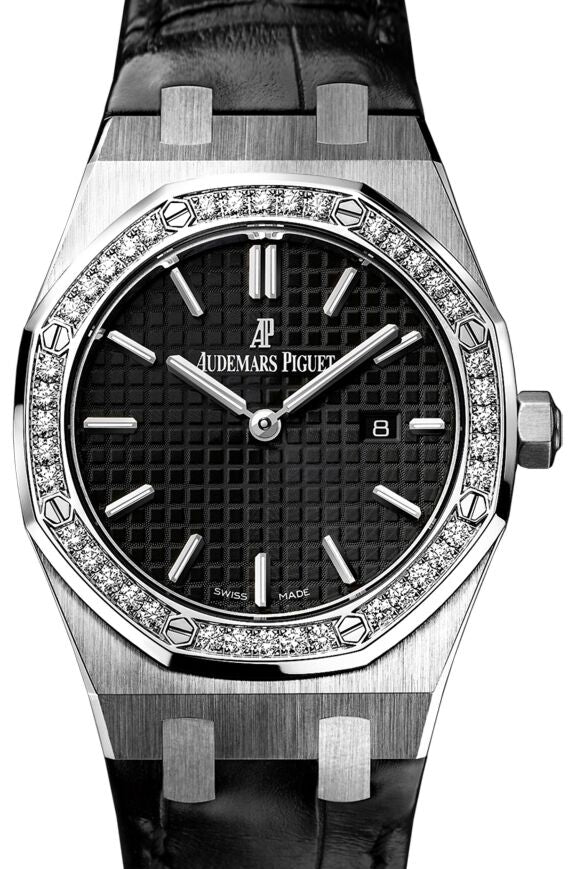 Audemars Piguet Royal Oak 33 mm 67651ST.ZZ.D002CR.01 Steel/Diamonds Black