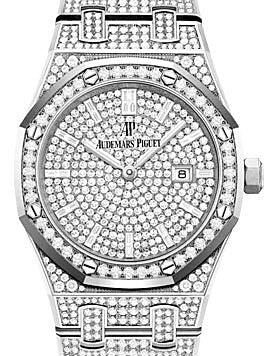 Audemars Piguet Royal Oak Quartz 33 mm 67652BC.ZZ.1265BC.01 White Gold/Diamonds Diamond Pave