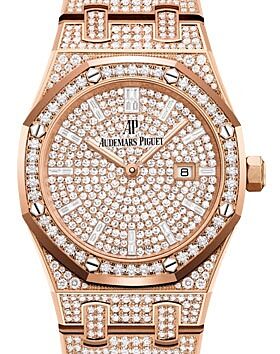 Audemars Piguet Royal Oak Quartz 33 mm 67652OR.ZZ.1265OR.01 Rose Gold/Diamonds Diamond Pave