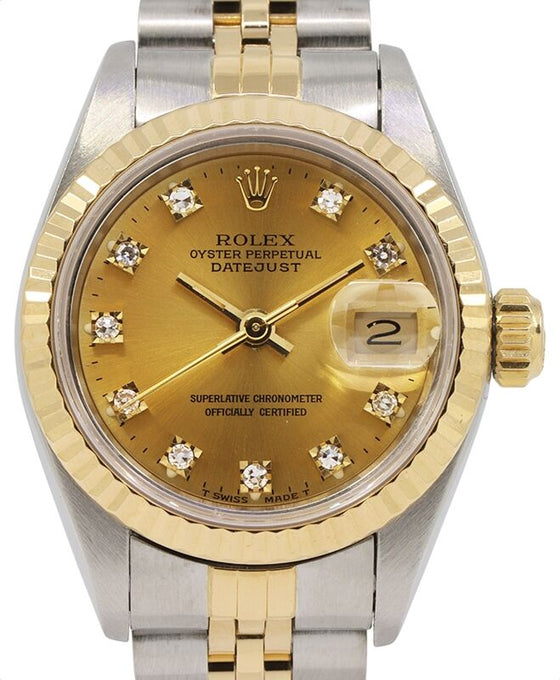 Rolex Datejust 26 mm 69173CDJP Steel/Yellow Gold Champagne