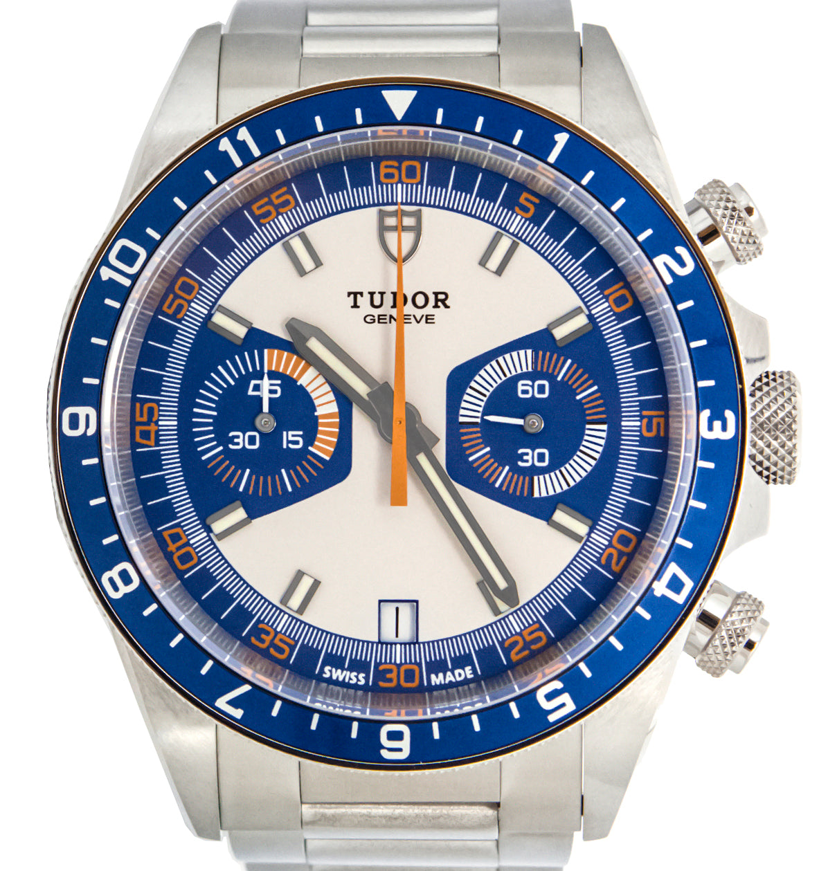 Tudor Heritage Chronograph 70330B-95740 Blue & Silver Index Stainless Steel 42mm